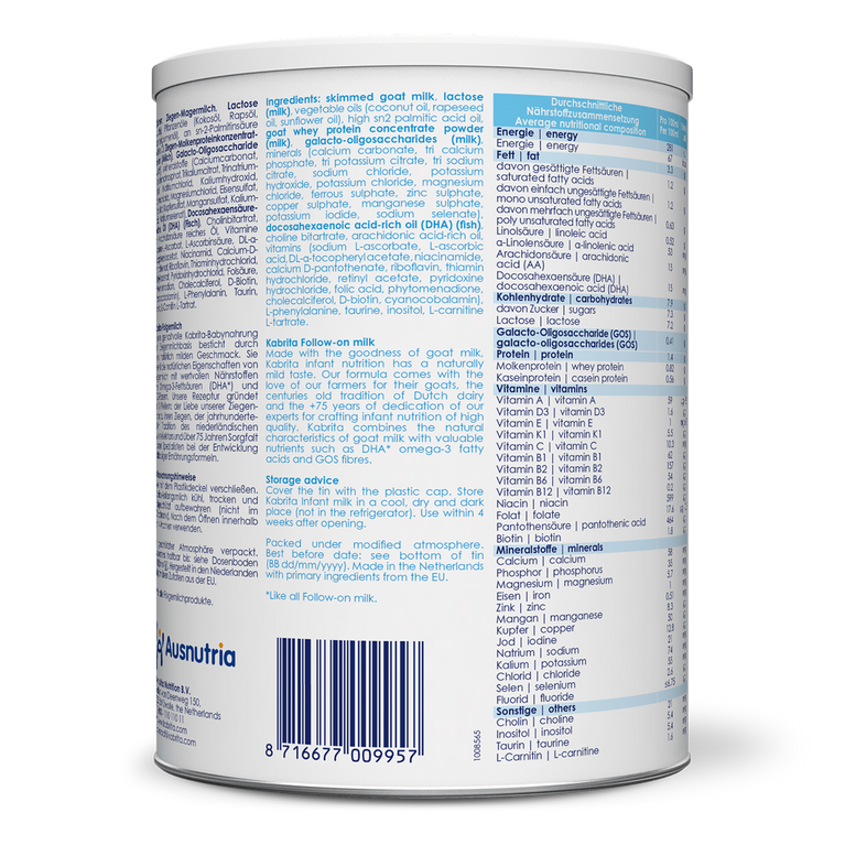 Kabrita 2 Folgemilch 800g DE/EN 6-pack