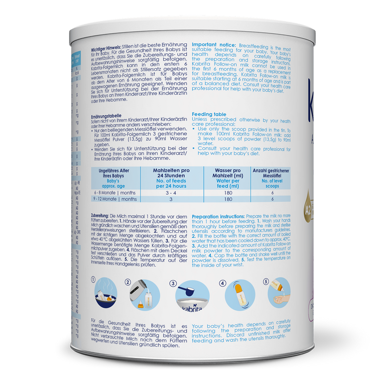 Kabrita 2 Folgemilch 800g DE/EN 6-pack