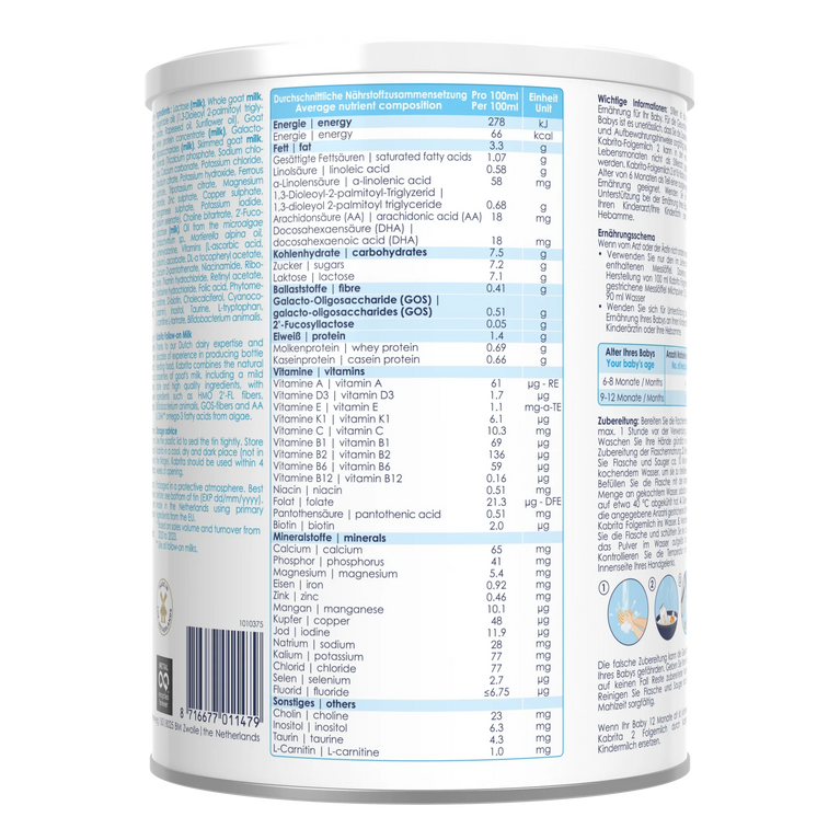 Kabrita 2 Folgemilch mit HMO 800g